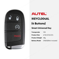 Llave Autel IKEYCL004AL IKEY CL004AL de 4 Botones para Chrysler, Usada con Máquina de Copia de Programación de Llaves de Auto Altra KM100 IM508 IM608S II