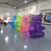 Chine Fabricant Géant Gummy Pvc Publicité Translucide Gonflable Ours Polaire Forme Mascotte pour la Décoration De Noël Événement