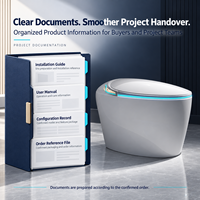 2026 Vente en gros usine WC intelligent de luxe sans réservoir avec bidet intégré, affichage numérique HD et lumière LED bleue