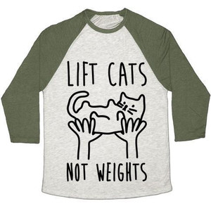 Camiseta de béisbol unisex de mezcla triple Lift Cats Not Weights - Product Image 4