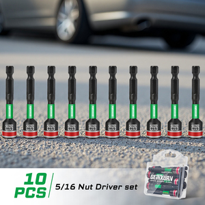 <strong>1</strong>/<strong>4</strong> Inch Hex Shank Power Nut Driver Drill Bit Set DIY Grade Metric or SAE <strong>Socket</strong> Wrench Magnetic Screw <strong>Socket</strong> <strong>Adapter</strong> - Product Image 2