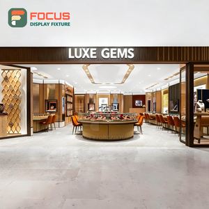 Custom Jewelry Display Case Laminated Finish Jewelry Shop Glass Showcase - Product Image 5