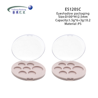 Vente en gros d'étiquette personnalisée étui à blush transparent 6 + 1 couleurs conteneur de blush vide étui à palette de fard à paupières emballage cosmétique en plastique