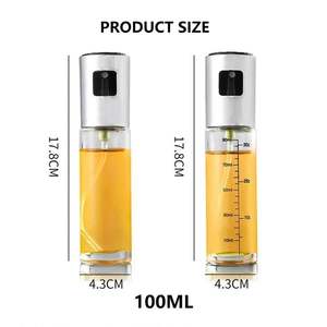 ขวดสเปรย์น้ำมันมะกอกแบบกดสำหรับครัว ปั๊มสเปรย์น้ำมัน ป้องกันการรั่วซึม ใช้สำหรับย่างบาร์บีคิว  ภาชนะใส่น้ำมันสำหรับบาร์บีคิว อุปกรณ์สำหรับซอสบาร์บีคิว - Product Image 6