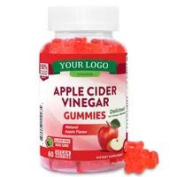 개인 상표 자연적인 애플 풍미 GMO 어머니 사과 사이다 식초 gummies를 가진 체중 감소를 위한 자유로운 철저한 Vegan 주의자 설탕 자유로운 Gummies