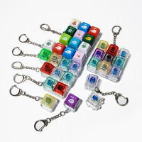 LOW MOQ OEM DYE Printing Customize Keycaps Designs Fidget Clicker Keychain Fidget Toy