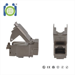 Giắc Cắm Keystone CAT7 CAT6A Được Bảo Vệ FTP Bằng Hợp Kim Kẽm Rj45 <span class=keywords><strong>90</strong></span> Độ - Product Image 4
