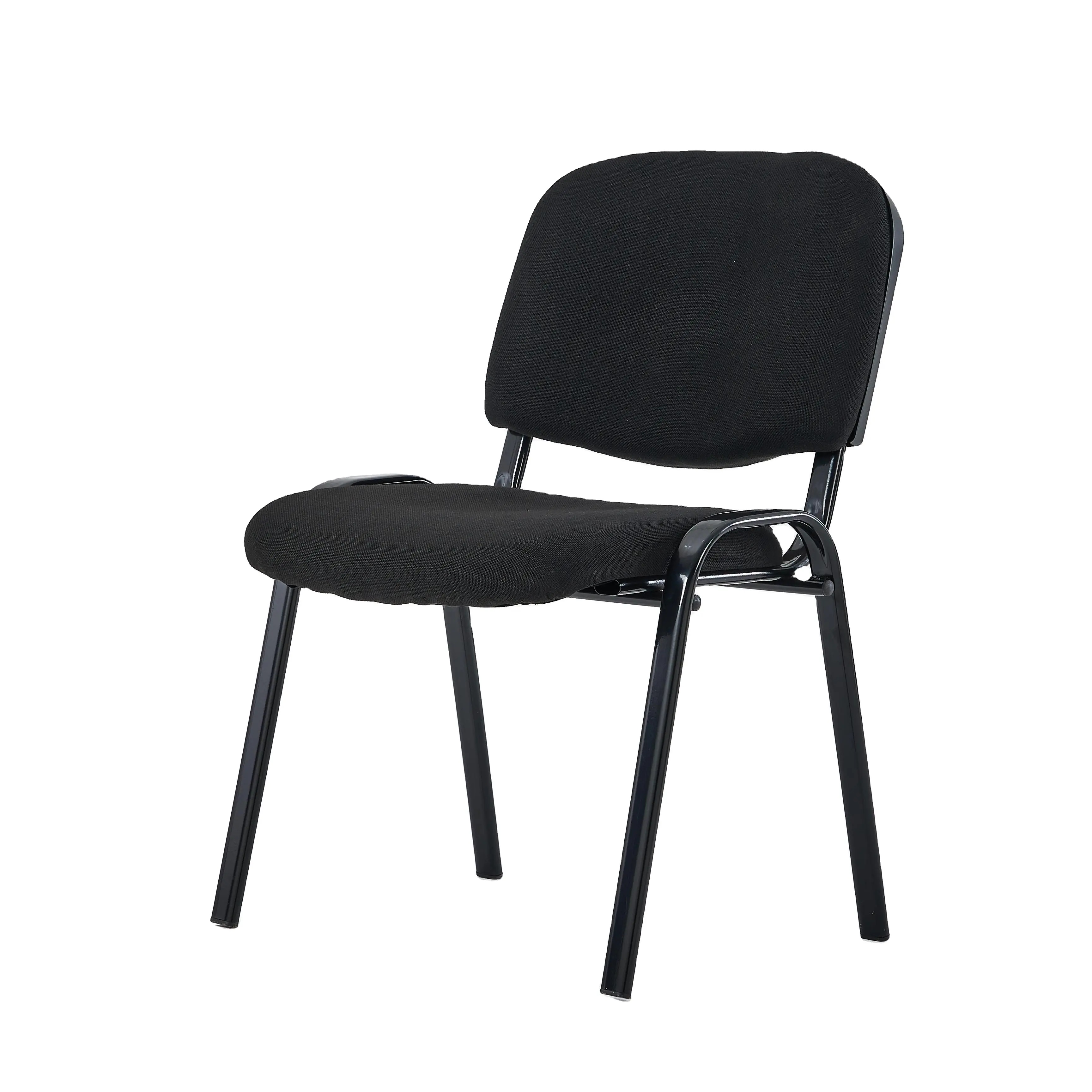 Grosir kursi wartawan murah hitam tanpa sandaran tangan kursi pengunjung dapat ditumpuk