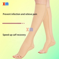 Chaussettes de compression à bout ouvert pour marques privées, soutien des pieds, pour varices et récupération post-opératoire