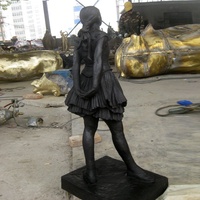 Statue de danse de ballet en laiton pour fille, métal, pouces, célèbre, petite statue en bronze