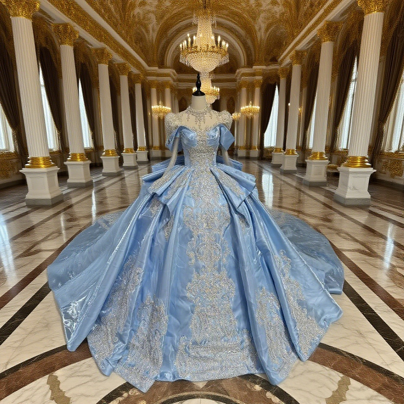 10+ Sky Blue Wedding Gowns - Elegant & Stylish Options