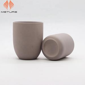 צנצנת נרות חימר צנצנות נרות סיטונאי אפור צבע מותאם אישית ריק קרמיקה 7 אוז צילינדר קישוט הבית מיכל נרות נורדי - Product Image 4