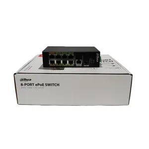 Dahua-Conmutador no gestionado de 10 puertos con ePoE de 8 puertos, capacidad de lista de dos direcciones MAC de 8K, capa de 1 a 2