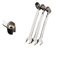 Clé combinée à tête flexible 8-24 mm, douille à une extrémité et clé à fourche, outil à main CR-V pour réparation automobile