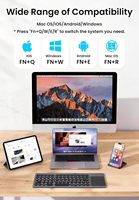 Clavier Bluetooth pliable Cube Pocket, clavier d'ordinateur pliable, clavier pliable avec pavé tactile, étui pour iPad 10e génération