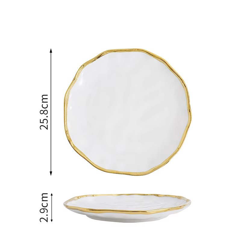 white 10 inch shallow plate