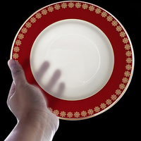 Assiettes de présentation de Noël personnalisées, service de table en porcelaine tendre avec motif de renne