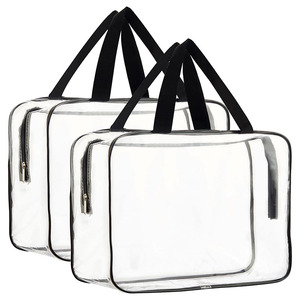 Wholesale Large Transparent Cosmetic Toy Organizer <b>Bag</b> Waterproof Plastic PVC Clear Toiletry Makeup <b>Bag</b> Custom - Product Image 1