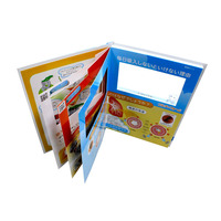 Carpeta de Cuero para Vídeos con Pantalla LCD, Cuaderno con 10 Botones, Ayuda Audiovisual para Entrenamiento de Mindfulness, Regalo
