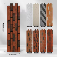Panneau mural décoratif en pierre PU, pierre artificielle en polyuréthane, design moderne en brique rouge, résistant à l'humidité pour l'extérieur