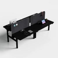 Escritorio de Computadora Ergonómico Eléctrico de Madera, Ajustable en Altura, Duradero, Comercial, para Oficina Pública, Diseño Moderno, Escritorio para Trabajar de Pie o Sentado
