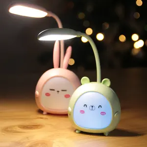 USB Isi Ulang Baterai Built-In Lucu Domba Dalam Ruangan LED Lampu Malam Lampu Meja Kartun untuk Anak-anak Anak-anak Belajar Hadiah Membaca