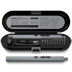 Juego <span class=keywords><strong>de</strong></span> Destornilladores Eléctricos <span class=keywords><strong>de</strong></span> Precisión <span class=keywords><strong>de</strong></span> 3.7V con <span class=keywords><strong>Batería</strong></span>, 36 en 1, Puntas Magnéticas, para Teléfono, Cámara, Laptop, Reloj - Product Image 1