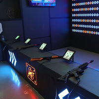 Juego de Disparos Láser con Luz LED, Pistola Láser, Juegos de Tiro al Blanco, Competición Interactiva en Equipo para Parques de Diversiones Interiores