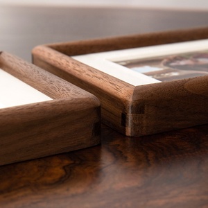 Chất Lượng Cao <span class=keywords><strong>Handmade</strong></span> A4 Hình Ảnh Khung Retro Châu Âu Và Mỹ Phong Cách Màu Đen Óc Chó Gỗ Tếch Cổ Điển Khung Ảnh Bằng Gỗ - Product Image 3