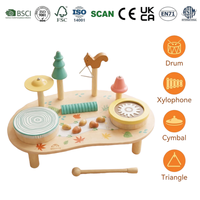 Interactive Wooden Baby Musical Toy Nature-Themed Sensory Activity Board featuring Soft Light-Up Keys Percussion Instruments