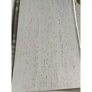 Panel Flexible de Piedra Travertino, Textura Gris Claro Decorativa, Panel de Hormigón Arquitectónico con Orificios, Azulejo Suave para Pared de Casa - Product Image 5