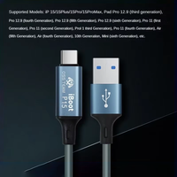 Câble de données DFU pour iPhone et iPad, ligne d'ingénierie de flashage pour téléphones mobiles Apple 15, 16, 17, entrée automatique en mode récupération