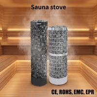 Pemanas Sauna Harvia Steam Generator Cilindro Pro Commercial Pillar OEM PC135E 13.2KW Baja Hitam dengan Pengontrol LCD