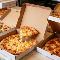 Boîte à pizza en carton ondulé 40x40 10 pouces, conteneur à pizza jetable personnalisé, emballage à emporter rapide, boîte à pinsa avec logo