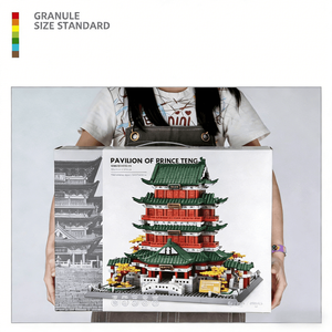 OEM Wholesale Wange Pavilion Prince Teng Jiangxi China <b>Plastic</b> Building <b>Blocks</b> Traditional Chinese Architecture Model Toy 1:1 - Product Image 3