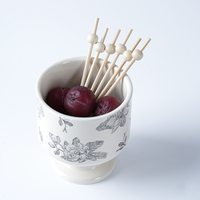 Perles colorées en bois naturel Brochettes de fruits jetables Décorations de gâteaux de cocktail aux fruits jetables Perles