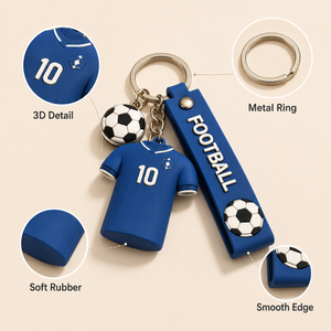 <span class=keywords><strong>Portachiavi</strong></span> in <span class=keywords><strong>gomma</strong></span> personalizzato con logo, <span class=keywords><strong>portachiavi</strong></span> 3D in PVC morbido a forma <span class=keywords><strong>di</strong></span> maglia da calcio, souvenir per tifosi <span class=keywords><strong>di</strong></span> eventi calcistici globali, regalo da collezione - Product Image 4