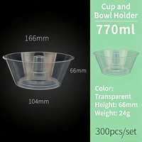 Gobelet jetable en PET transparent à paroi simple, personnalisable, en forme de pétale, diamètre 90 mm, 450 ml, pour la restauration (crème glacée, glace pilée, dessert)