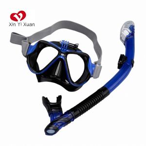 Masque de plongée intégral pliable et réglable en verre trempé avec sangle en silicone, étanche, pour la plongée en apnée et la natation pour adultes, fabrication OEM ODM - Product Image 1