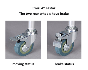 Hợp Kim Nhôm Y Tế <span class=keywords><strong>Commode</strong></span> Xe Lăn Bồn Tắm Dành Cho Người Khuyết Tật Ghế Vệ Sinh Có Bánh Xe - Product Image 6