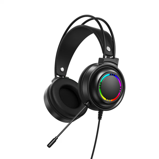 Entry Level RGB Light Gaming Headset Over-Ear Wired Gaming Headset with 50mm Speakers for Gamer/PC
