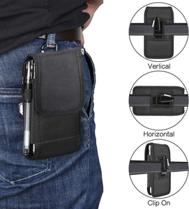 Borsa Porta Cellulare Universale da 5.5-6.9 Pollici a Prezzo di Fabbrica, Custodia Verticale in Nylon con Clip da Cintura per Uomo - Product Image 4