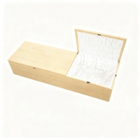 Ataúdes funerarios personalizados de fábrica con tapas planas y ataúdes de madera maciza para la fabricación de suministros funerarios