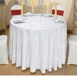 Mantel jacquard blanco de poliéster hilado <span class=keywords><strong>en</strong></span> 100% para <span class=keywords><strong>restaurante</strong></span> de boda de hotel - Product Image 3