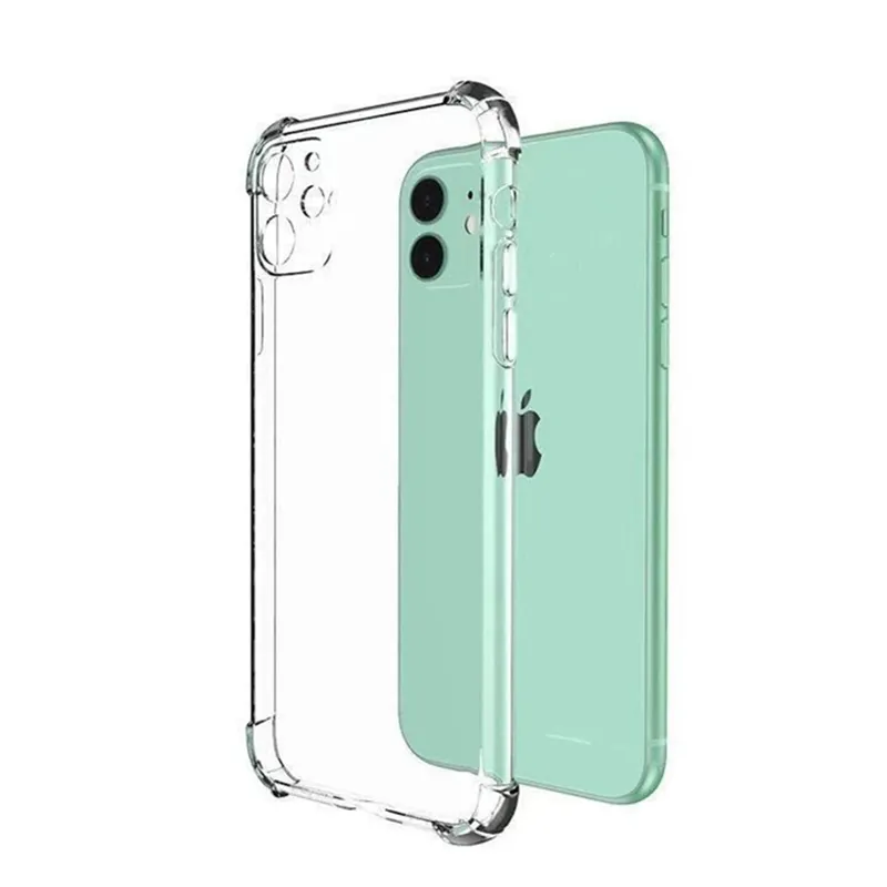 Voor Iphone 15 Case 1.5Mm Transparant Schokbestendig Zacht Tpu Mobiele Telefoon Case Voor Iphone 15 Pro Max 14 Plus 13 Mini 12