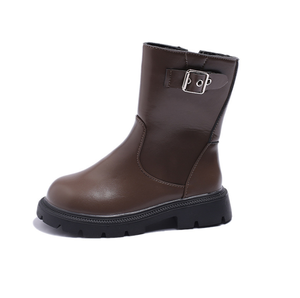 Chaussure pour enfant noire tendance taille 26-36 pour fille et garçon, nouveau design, botte en cuir PU pour enfants avec fermeture éclair - Product Image 6