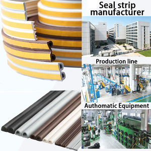 Bande d'étanchéité en <span class=keywords><strong>mousse</strong></span> de caoutchouc EPDM résistante aux intempéries, en forme de P/D, auto-adhésive, pour portes et fenêtres domestiques - Product Image 1