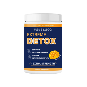 Compléments alimentaires personnalisés à base de plantes pour l'intestin Poudre naturelle de désintoxication extrême Saveur de mangue Boisson de nuit Nettoyage intestinal complet - Product Image 1
