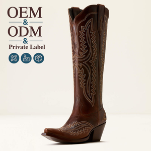 Botas Vaqueras Occidentales Vintage Personalizadas <span class=keywords><strong>CHENO</strong></span> para Mujer, Zapatos de Mujer con Bordado - Product Image 1