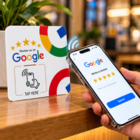 Autocollant NFC personnalisé avec code QR pour avis Google, étiquette intelligente adhésive pour avis pour restaurant, salon et boutique